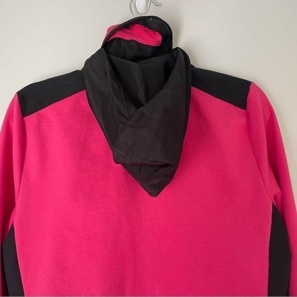 L-RL Lauren Active Colorblock Full Zip Long Sleeve Hidden Hood Jacket - Picture 8 of 12